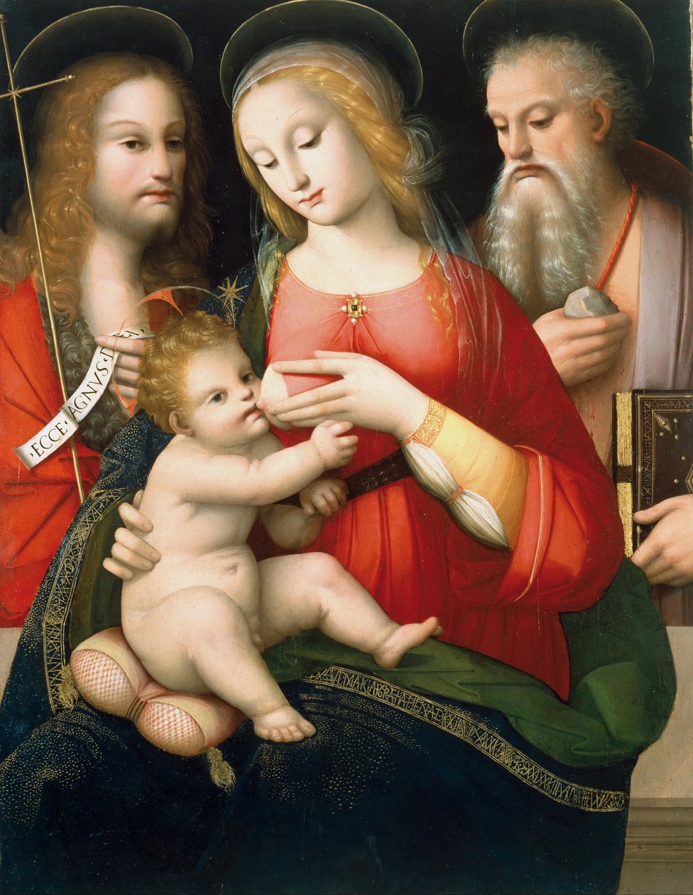 Nossa Senhora com o Menino e os Santos João Batista e Girolamo de Andrea del Brescianino