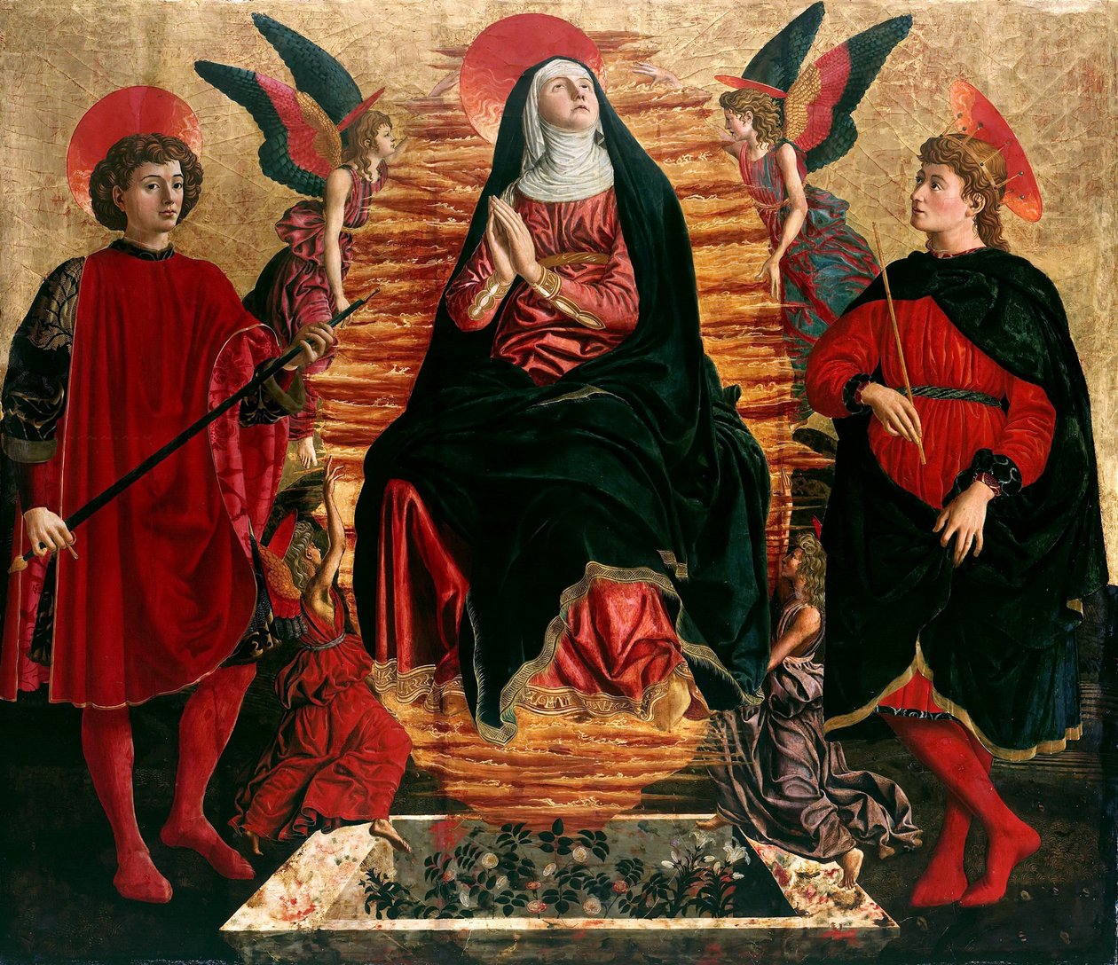 Assunção da Virgem com os Santos Juliano e Minias, 1449-1450 de Andrea del Castagno