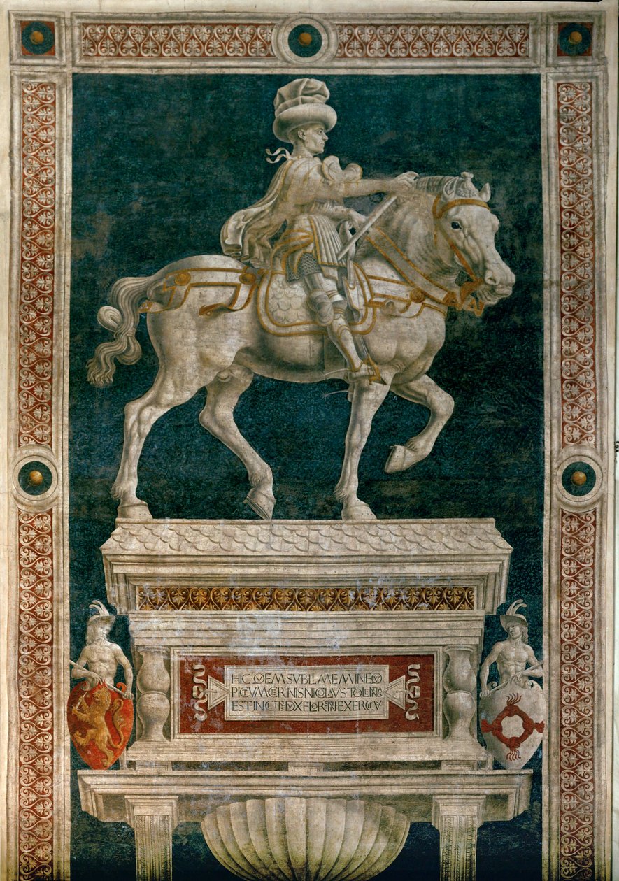 Condottiere Niccolo da Tolentino ... (fresco) de Andrea del Castagno