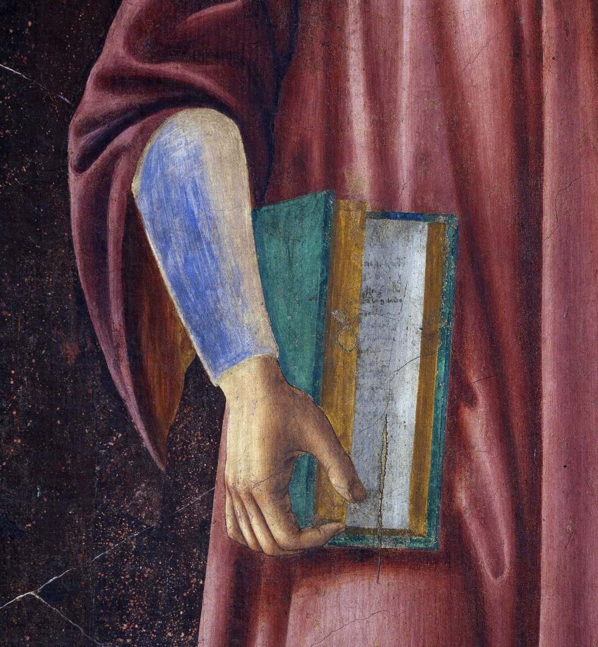 Dante Alghieri (detalhe) da série Villa Carducci de homens e mulheres famosos, c.1450 (fresco colocado sobre tela) de Andrea del Castagno