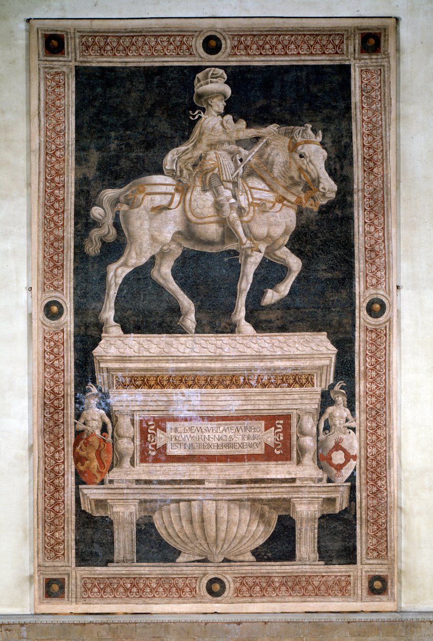 Monumento Equestre a Niccolo da Tolentino (fresco destacado de Andrea del Castagno