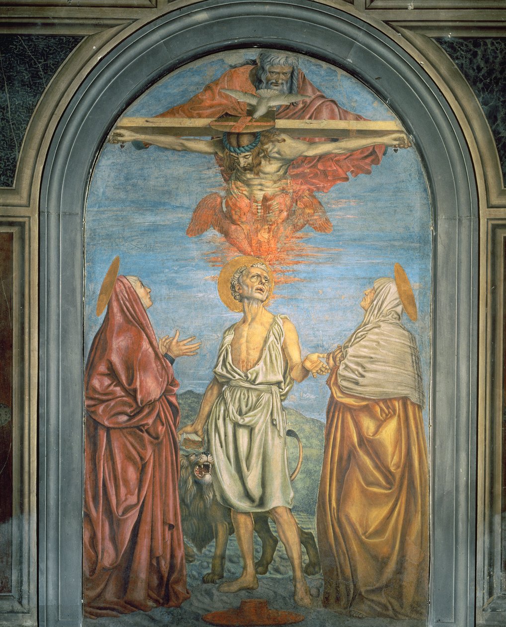 Santíssima Trindade com São Jerônimo de Andrea del Castagno
