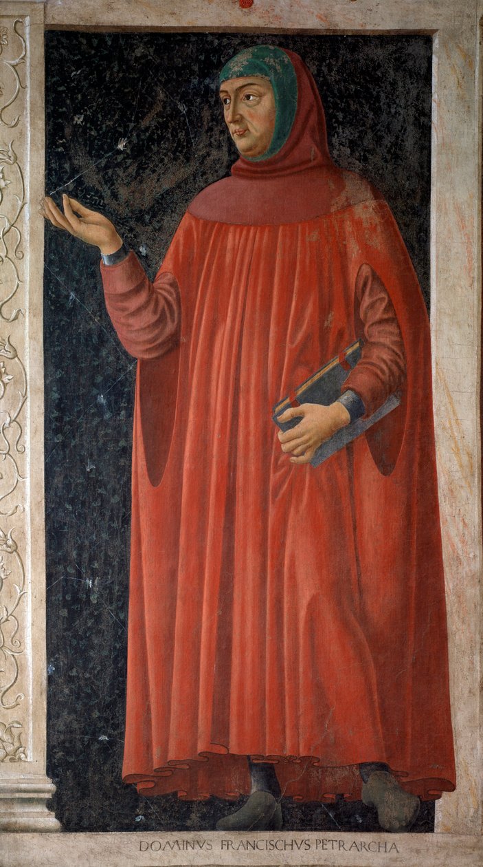 Retrato de Francesco Petrarca (fresco, cerca de 1451) de Andrea del Castagno