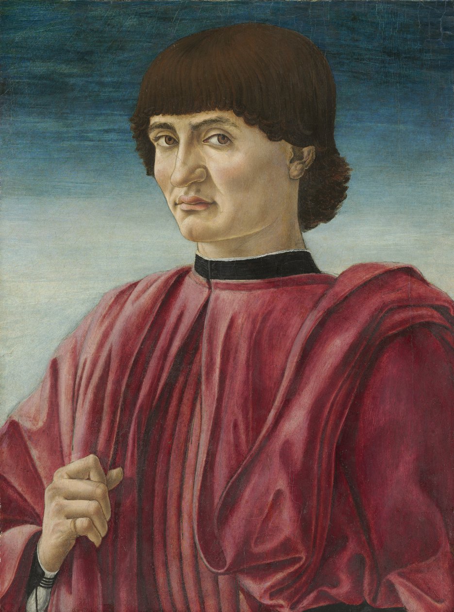 Retrato de um homem, c.1450 (têmpera no painel) de Andrea del Castagno