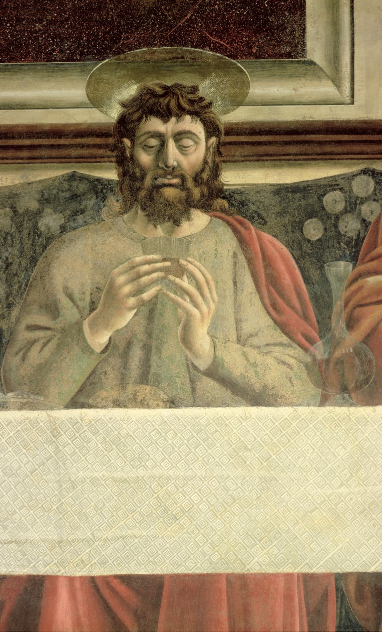 A Última Ceia, detalhe de São Tiago Maior, 1447 detalhe afresco de 85172 de Andrea del Castagno