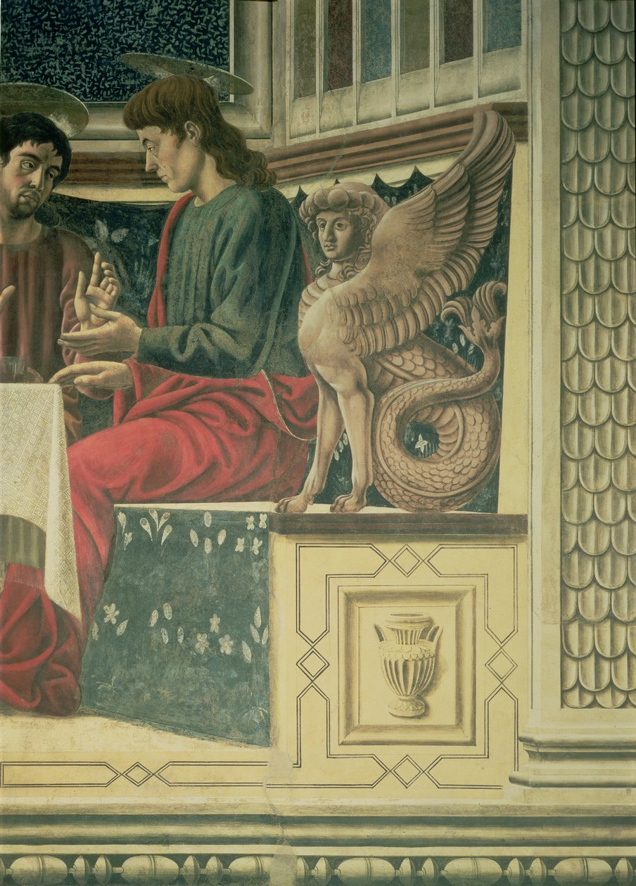 A Última Ceia, detalhe de St. James, o Menos, detalhe 1447 afresco de 85172 de Andrea del Castagno