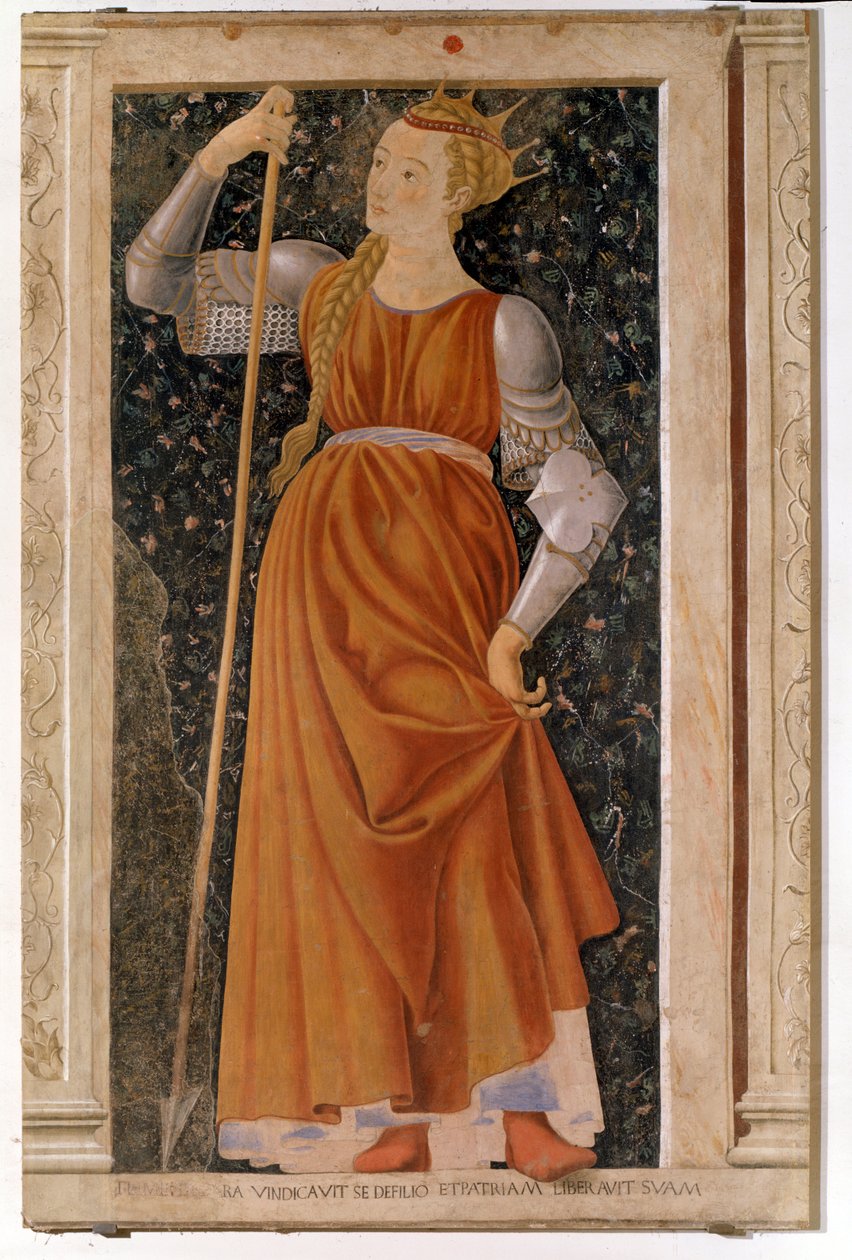 Tomyris, a rainha que reinou sobre as Massagetae (Fresco de Andrea del Castagno