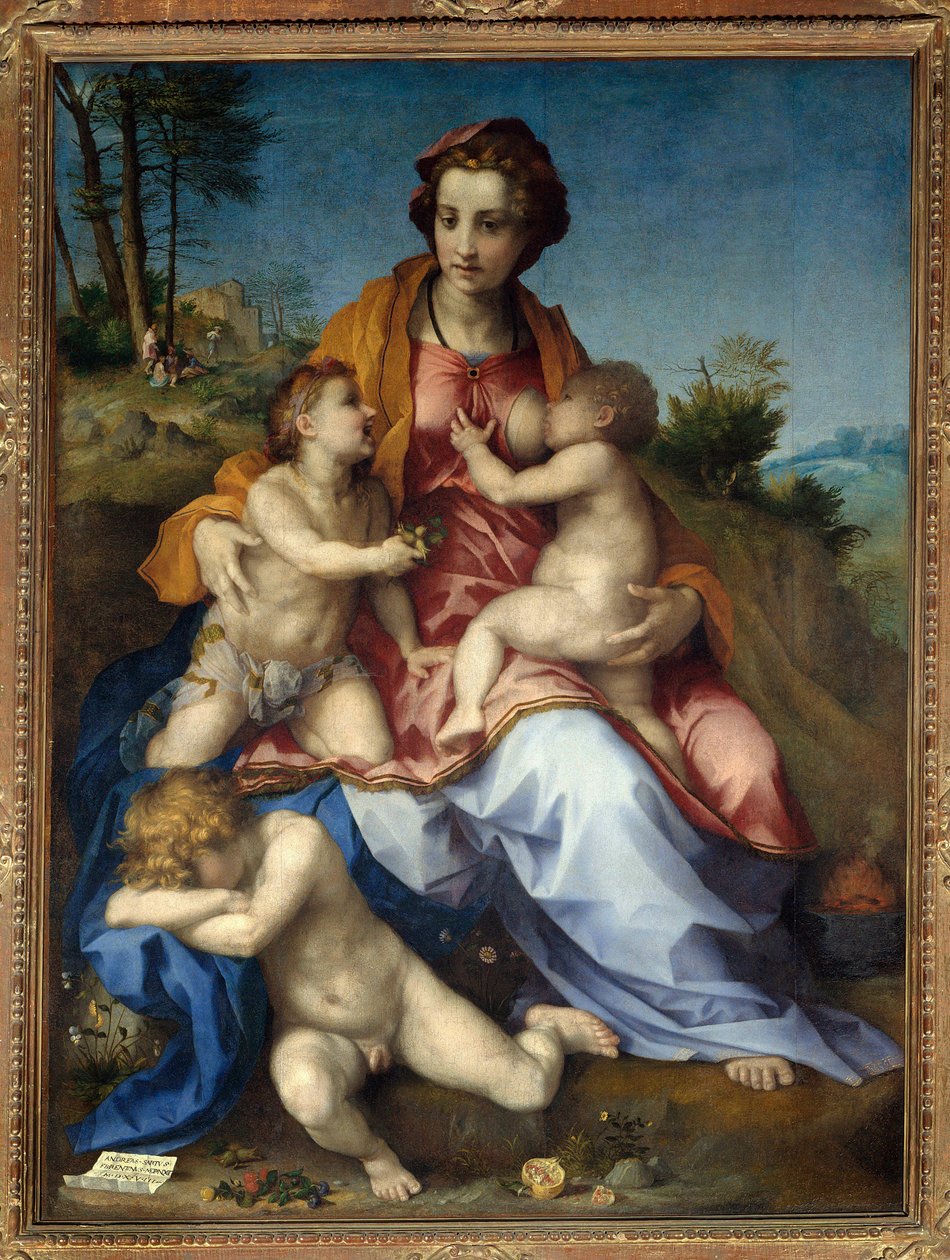 Charite Painting by Andrea del Sarto (1486-1531) 1518 Sun. 1,85 x 1,37 m. Paris. de Andrea del Sarto