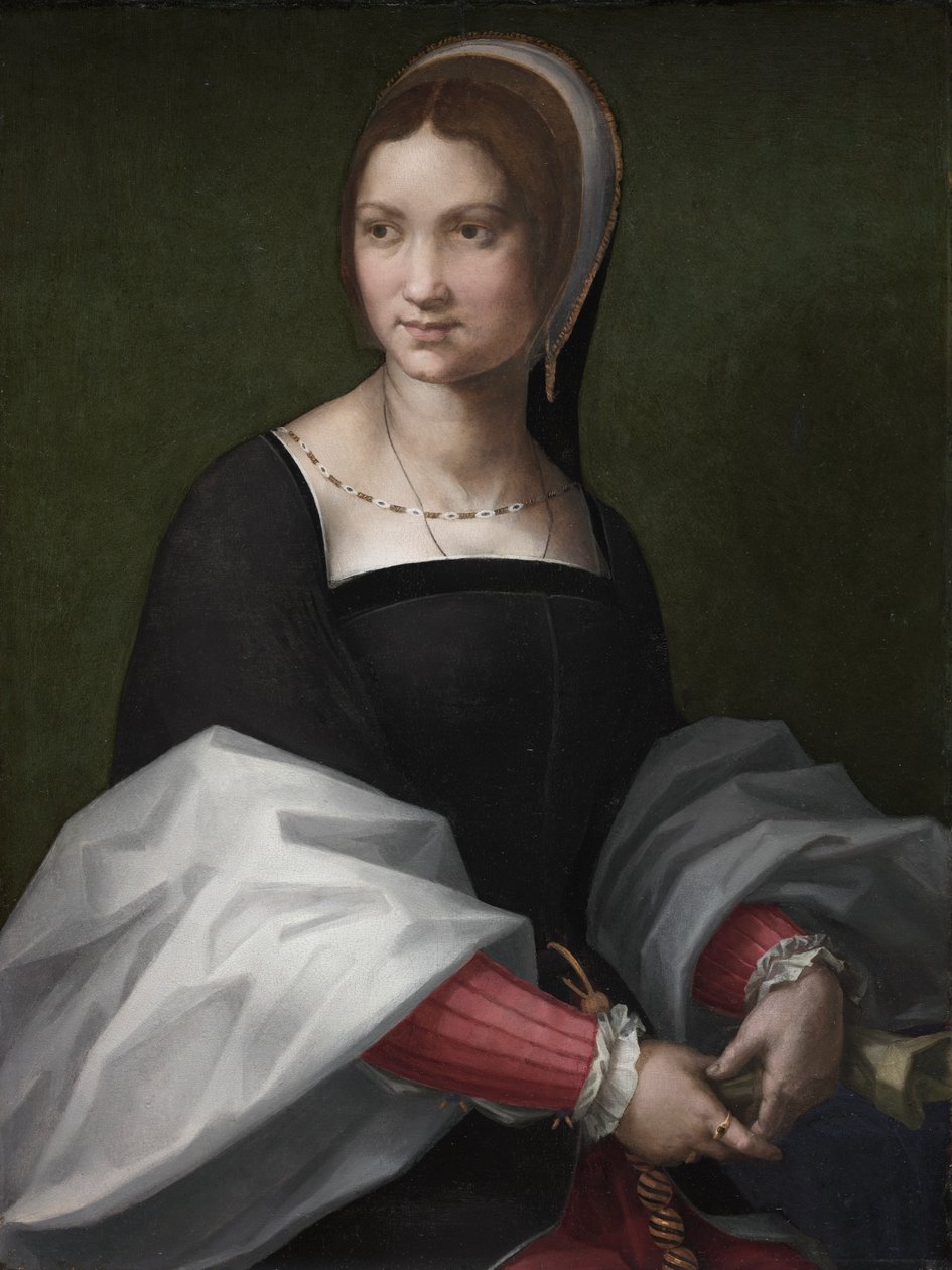 Retrato de uma mulher, c.1518 (óleo sobre madeira) de Andrea del Sarto