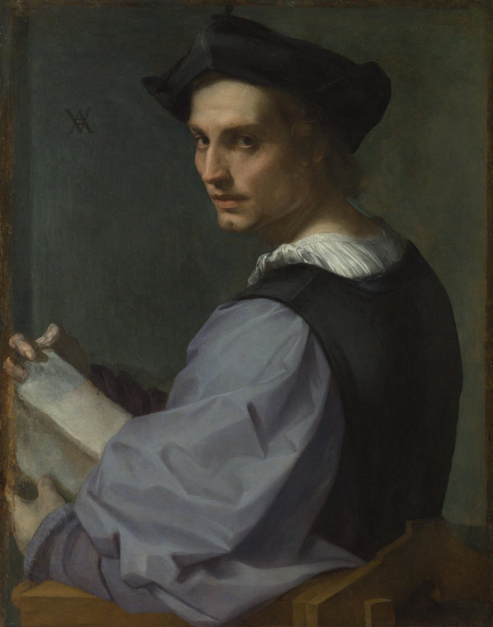 Retrato de um jovem, ca 1518 de Andrea del Sarto