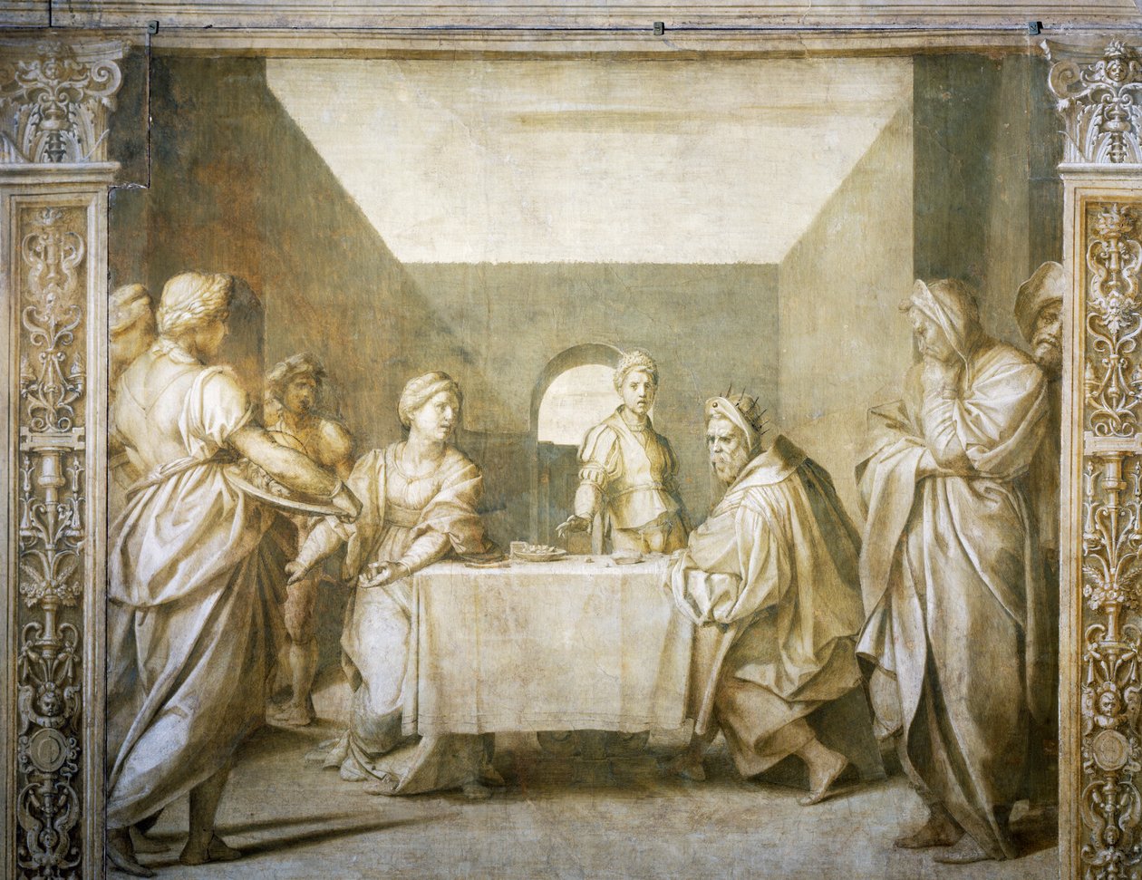 Apresentação da cabeça do Baptista a Herodíades por Salomé de Andrea del Sarto