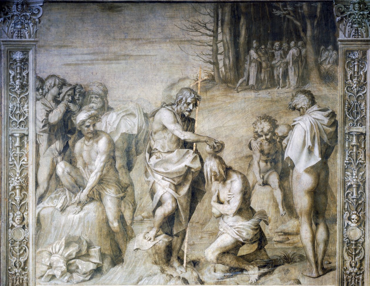 São João batiza multidões de Andrea del Sarto