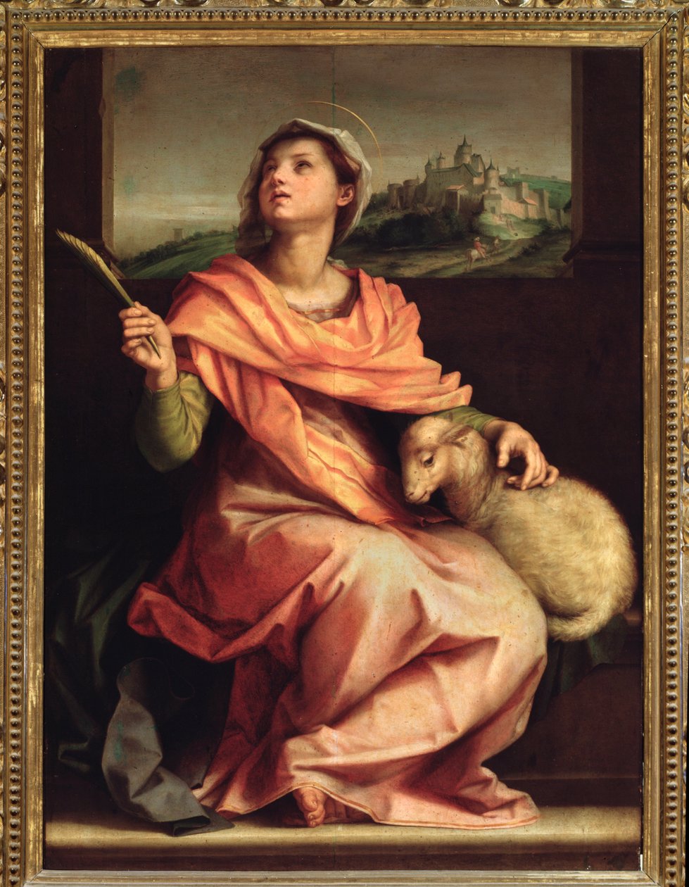 Santa Inês de Roma, Altarpe de Santa Inês (Pintura,1525-1528) de Andrea del Sarto