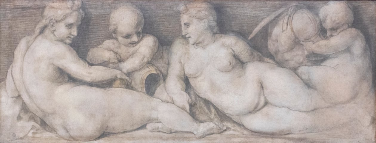 Cena com figuras no estilo clássico de Andrea del Sarto