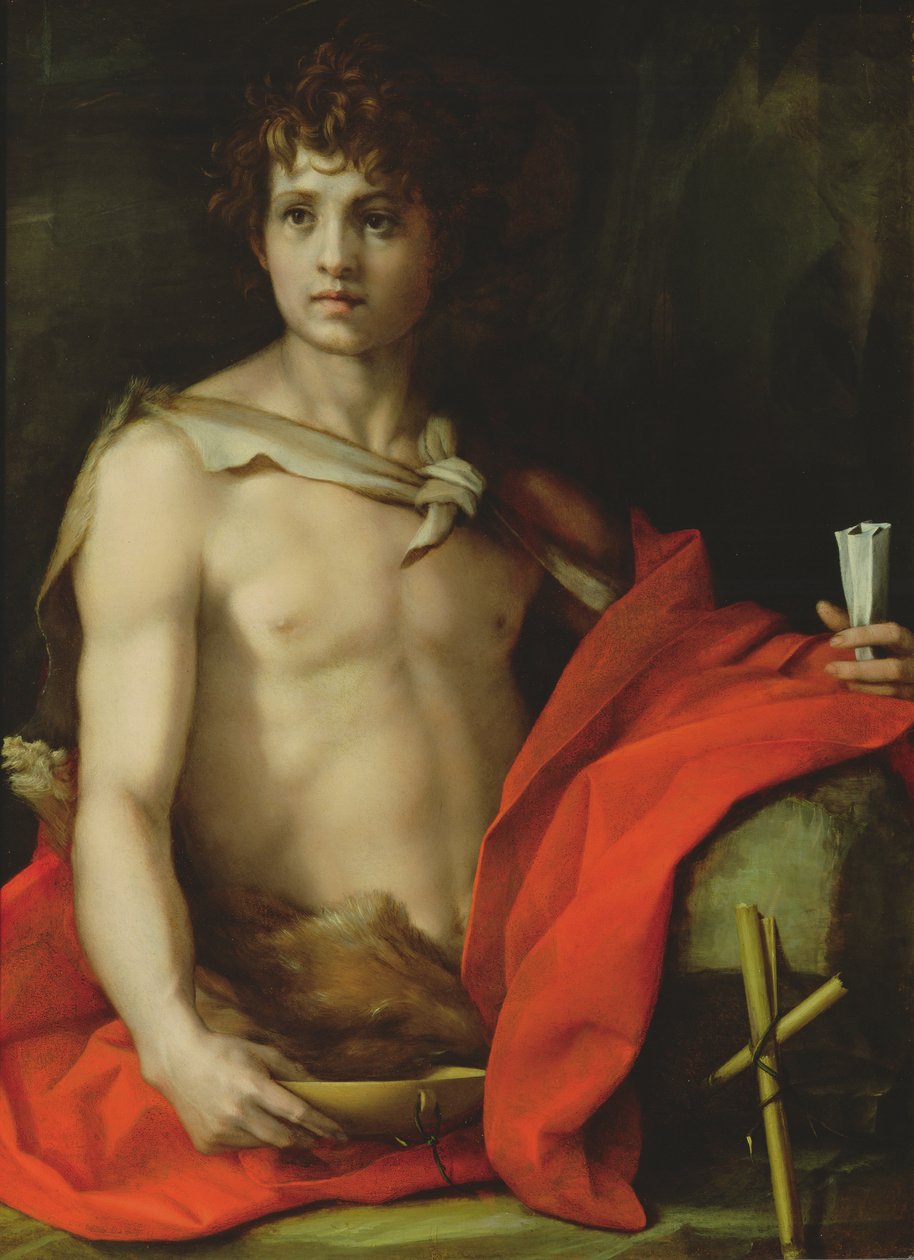 São João Batista, 1522 (tempera a bordo) de Andrea del Sarto