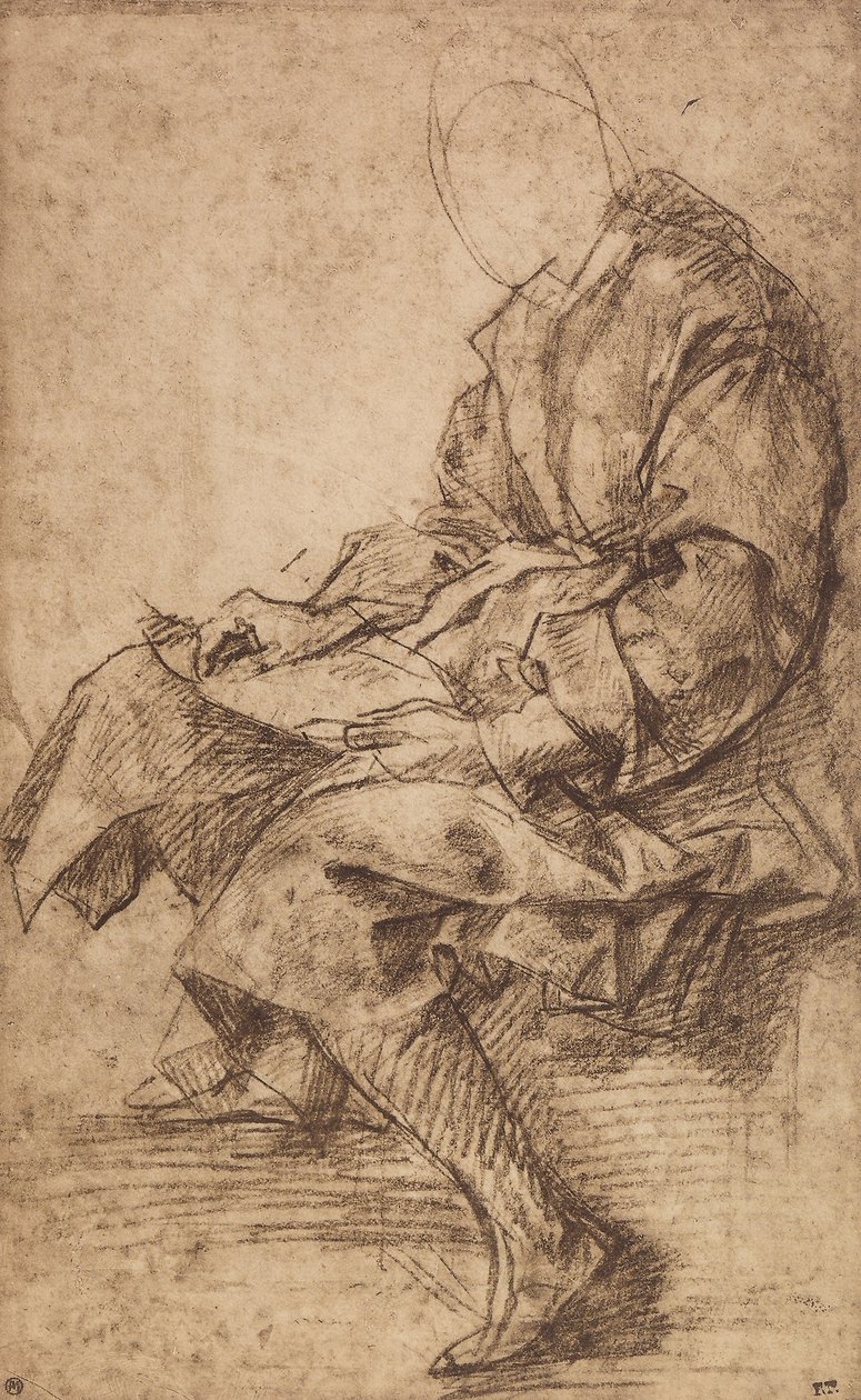 Estudo de uma figura masculina de Andrea del Sarto