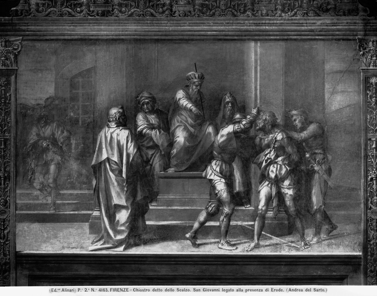 A Prisão de São João, c.1520 (fresco) de Andrea del Sarto