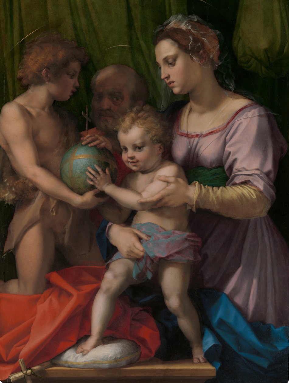 A Sagrada Família com o Jovem São João Batista, ca. 1528 de Andrea del Sarto