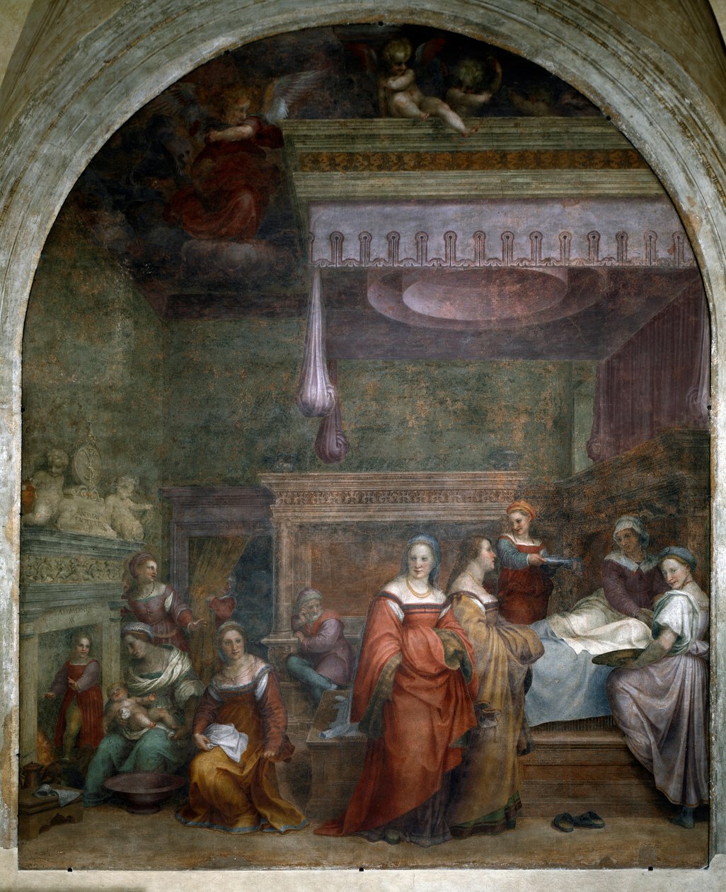 A Natividade de Maria (Fresco de Andrea del Sarto