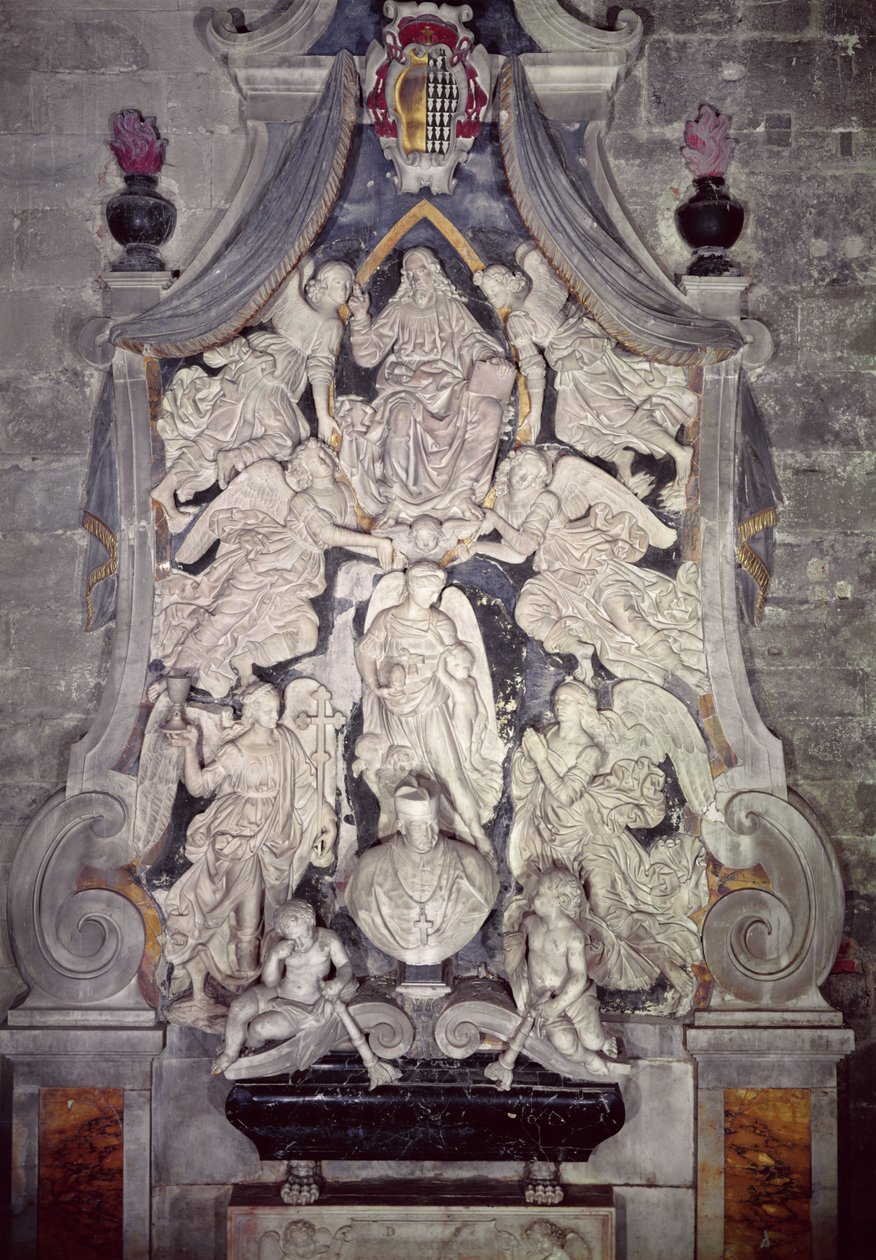 Monumento funerário do Cardeal Forteguerri (mármore) de Andrea del Verrocchio