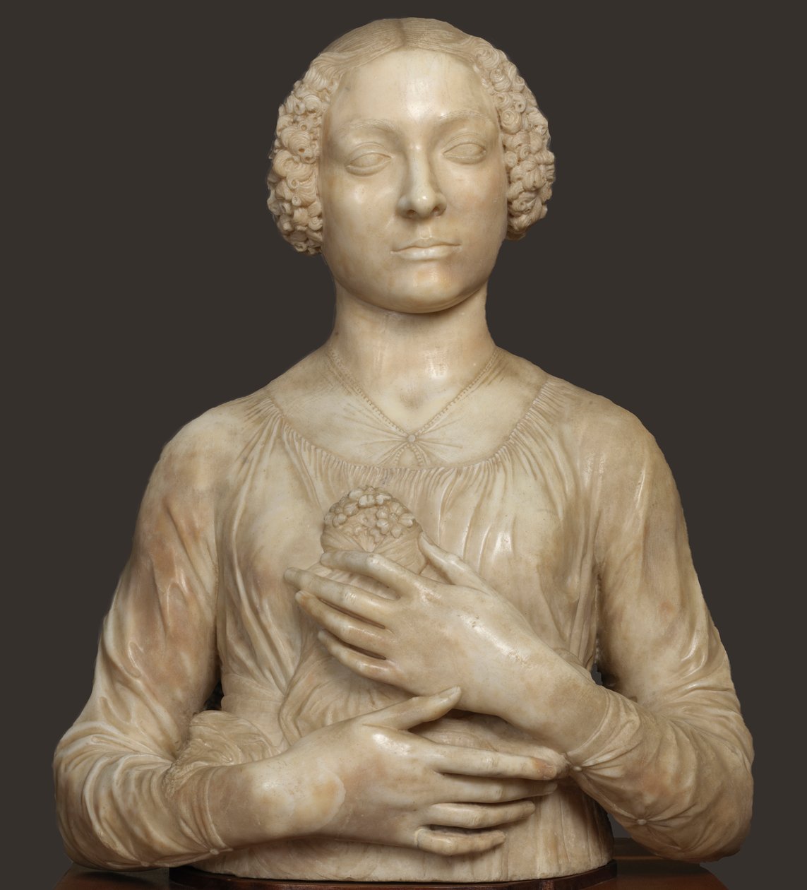 Senhora com um buquê, ca 1475. de Andrea del Verrocchio