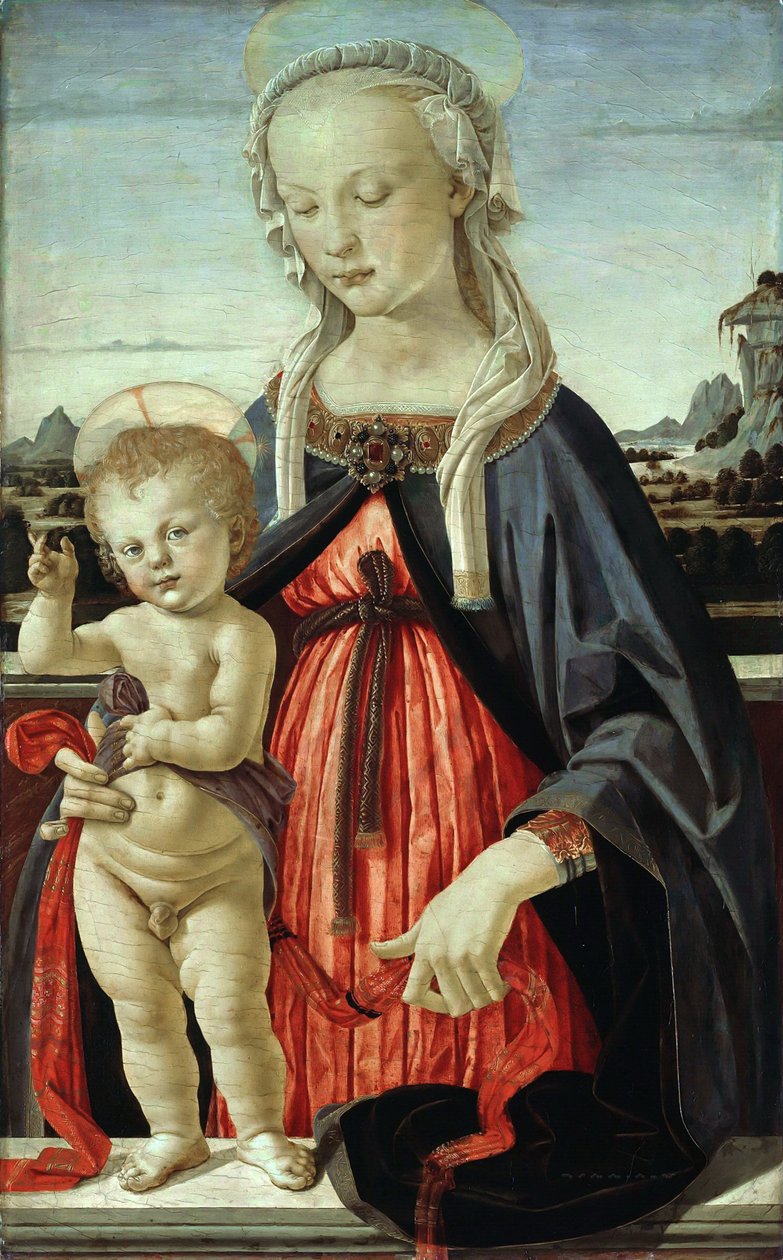 Madona com o Menino, ca 1470. de Andrea del Verrocchio