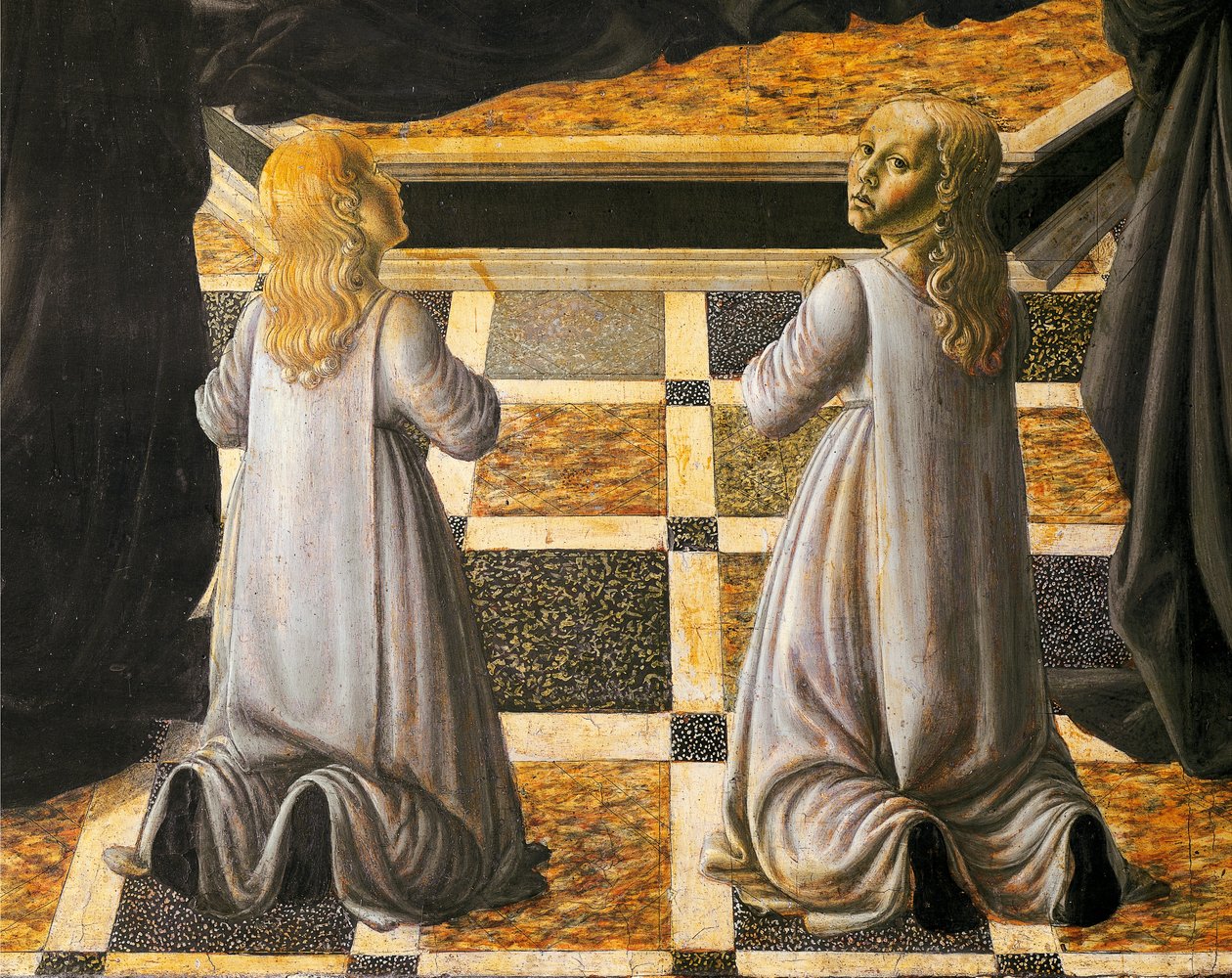 Santa Mónica de Andrea del Verrocchio (1437-1488), detalhe, Igreja de Santo Espirito, Florença de Andrea del Verrocchio