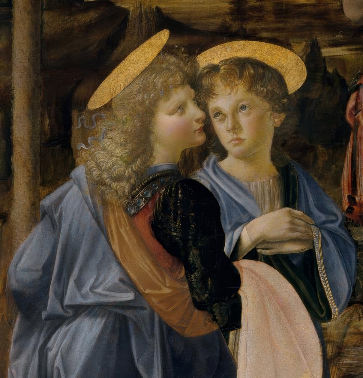 Verrocchio u. Leonardo, anjo do batismo de Cristo de Andrea del Verrocchio