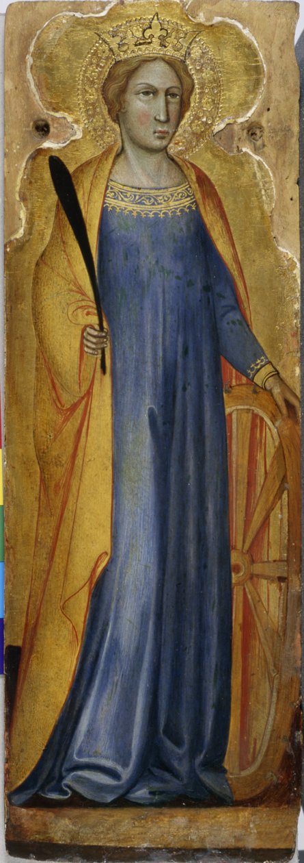 St. Katharine, c.1400 (têmpera sobre madeira de choupo) de Andrea di Bartolo
