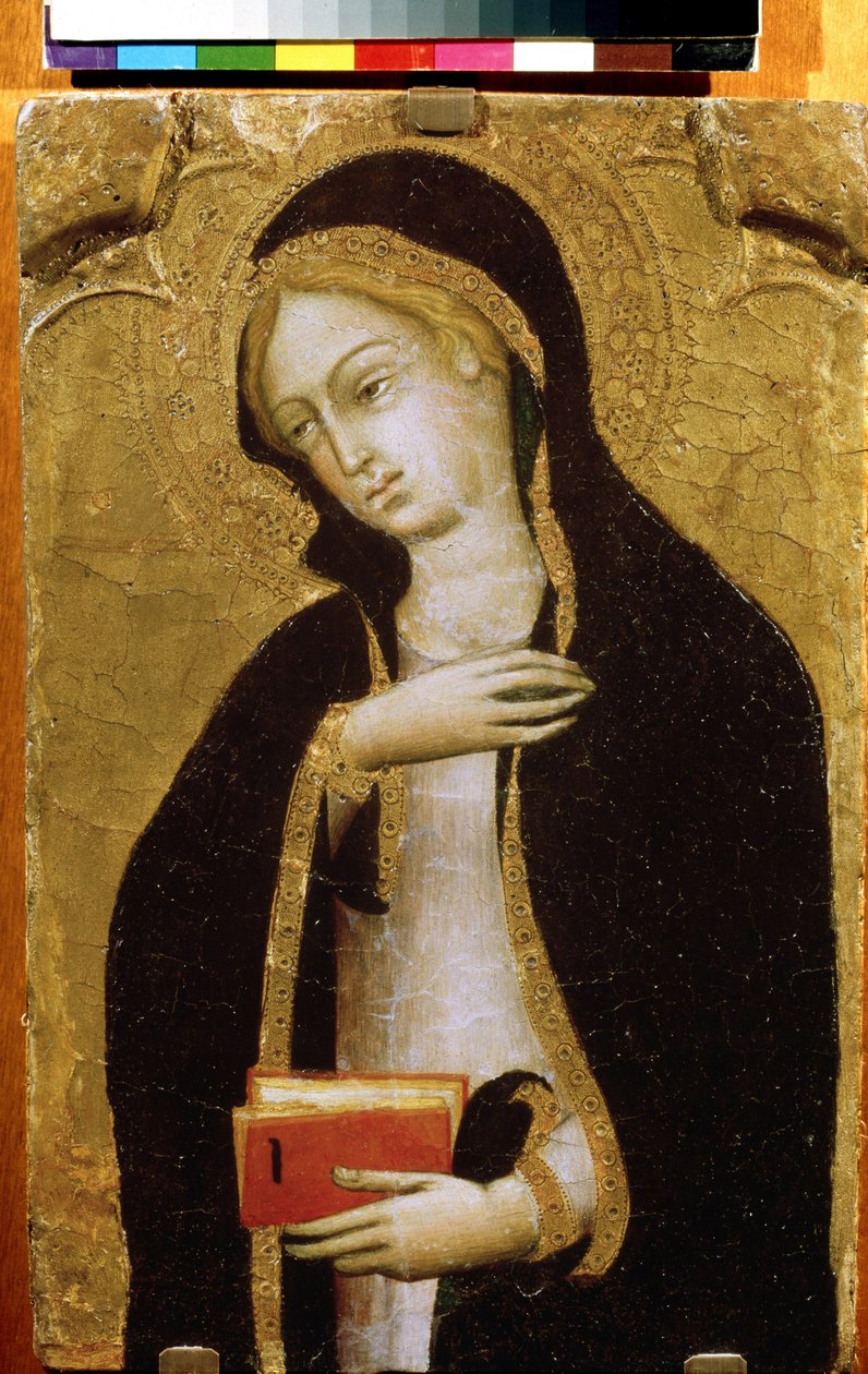"Virgin Annunciation" (Anunciado Virgem) Tempera sobre madeira por Andrea di Bartolo (1389-1428) 1410 aproximadamente Museu Pushkin, Moscovo de Andrea di Bartolo