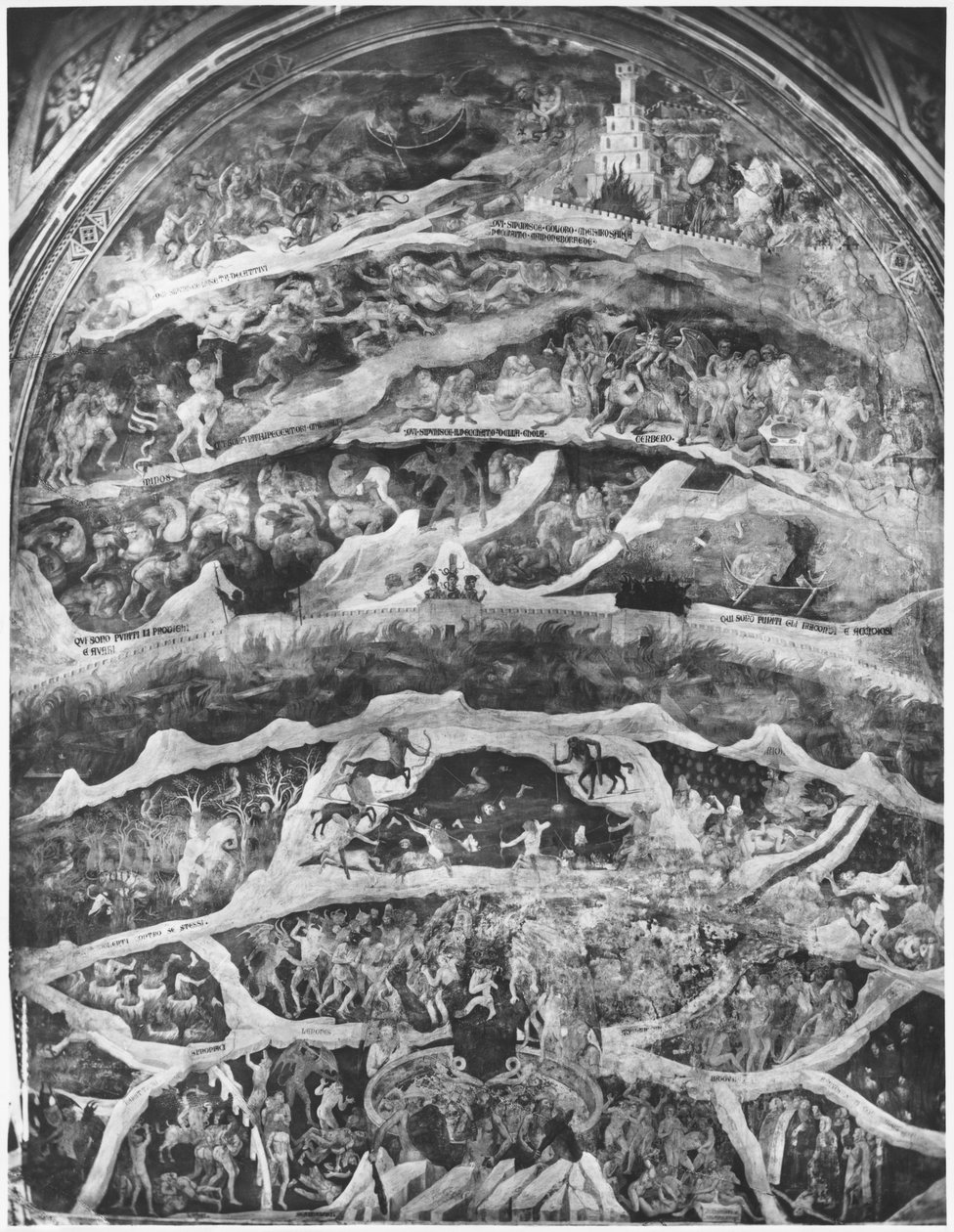 Inferno, da Divina Comédia (Inferno) de Dante Alighieri (1265-1321) de Andrea di Cione Orcagna