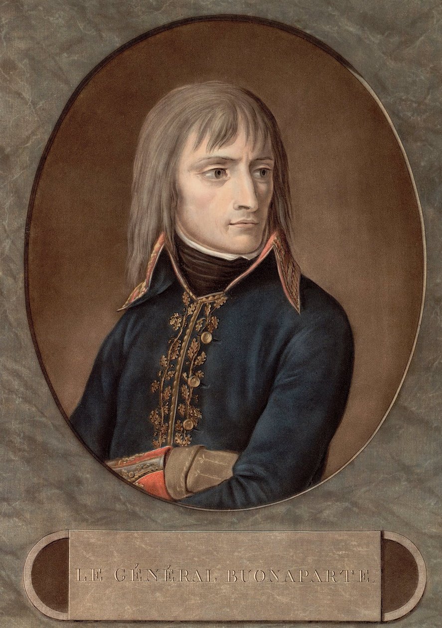 o General Bonaparte em 1798 - gravura de Andrea Appiani (1754-1817) - de Andrea the Elder (after) Appiani