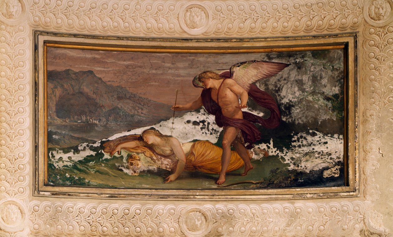 Fresco por Andrea Appiani (1754-1817), Villa Reale, Monza, Itália de Andrea the Elder Appiani