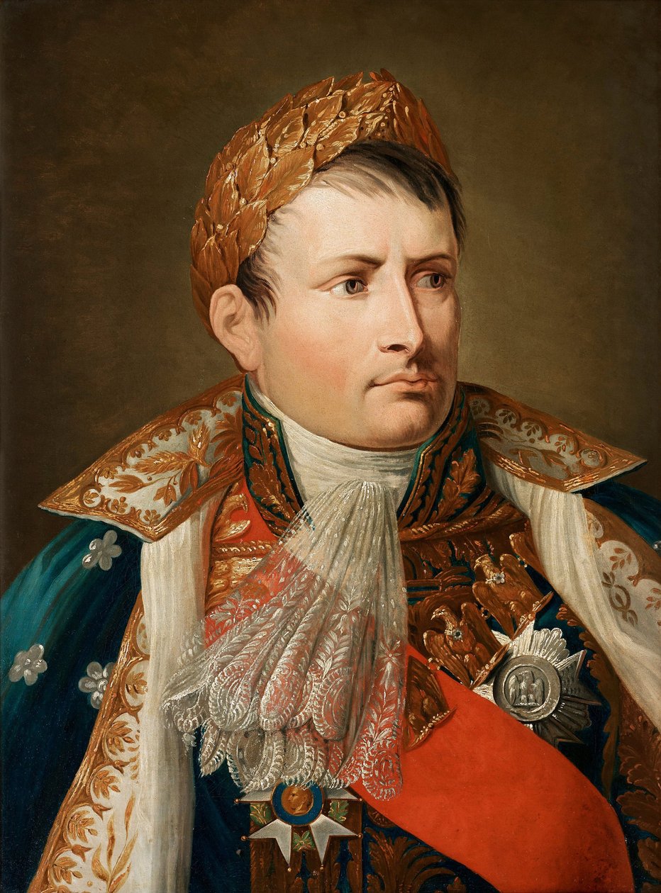 Retrato do Imperador Napoleão I Bonaparte, Óleo sobre tela de Andrea Appiani de Andrea the Elder Appiani