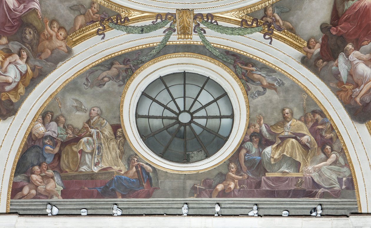 Santo Ambrósio e São Gregório Magno, 1792-95 de Andrea the Elder Appiani