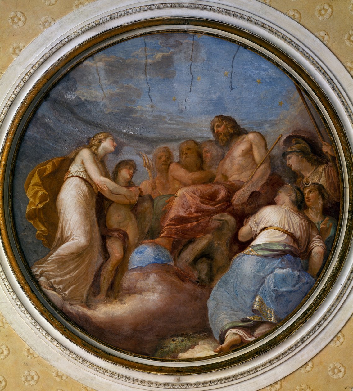Tondo pintado por Andrea Appiani (1754-1817), Villa Reale, Monza, Itália de Andrea the Elder Appiani