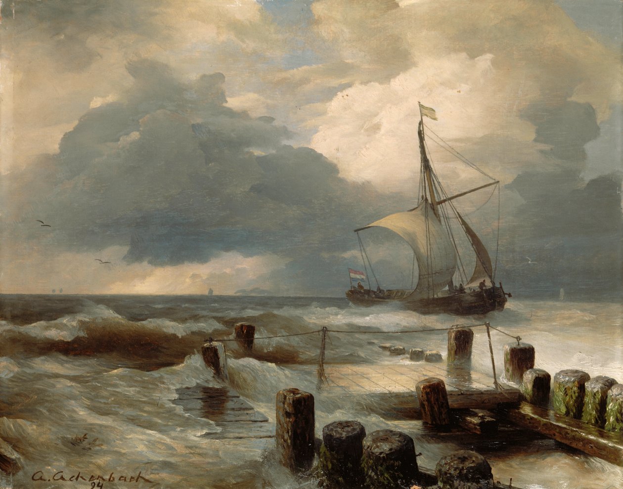 Seascape, 1894 de Andreas Achenbach