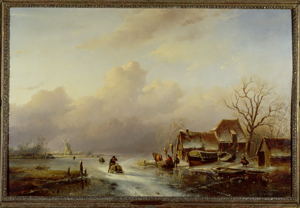 Paisagem holandesa de inverno de Andreas Schelfhout