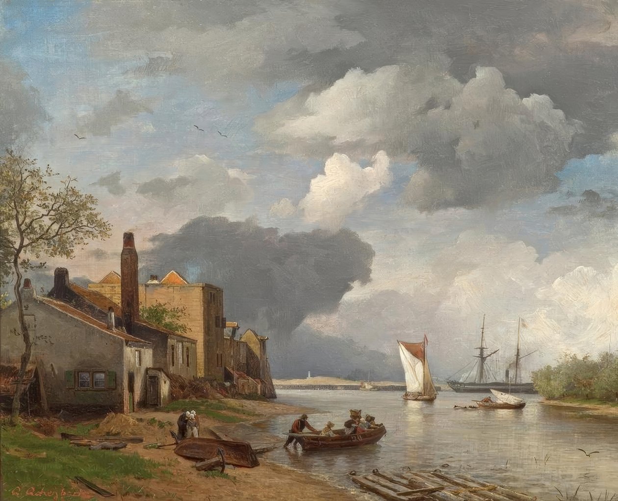 A.Achenbach, tempo limpo de Andreas Achenbach