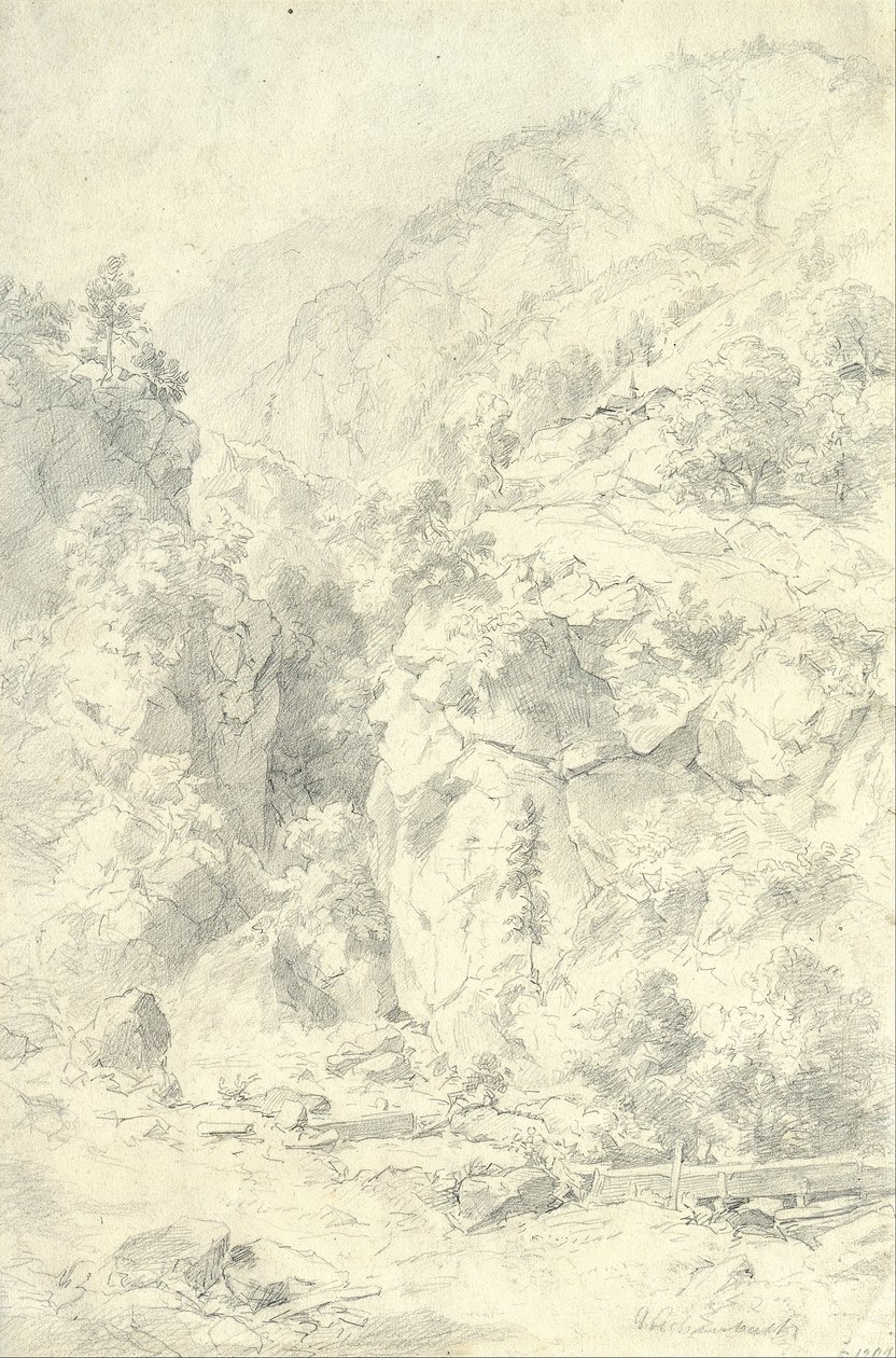 Paisagem Montanhosa de Andreas Achenbach