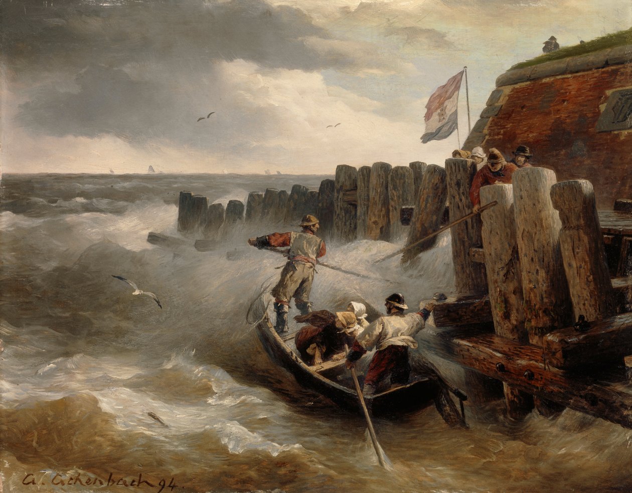 Seascape, 1894 de Andreas Achenbach
