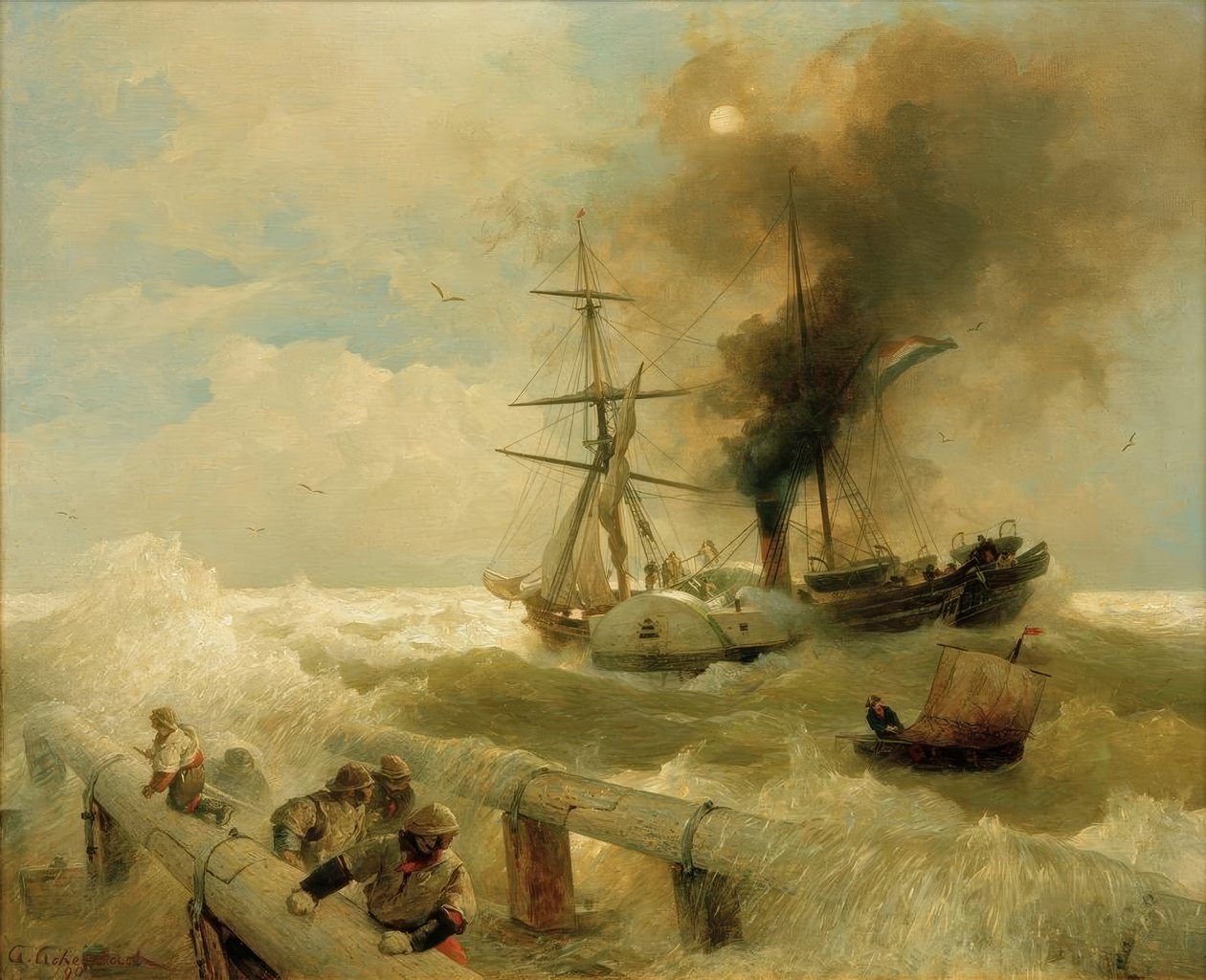Seesturm de Andreas Achenbach