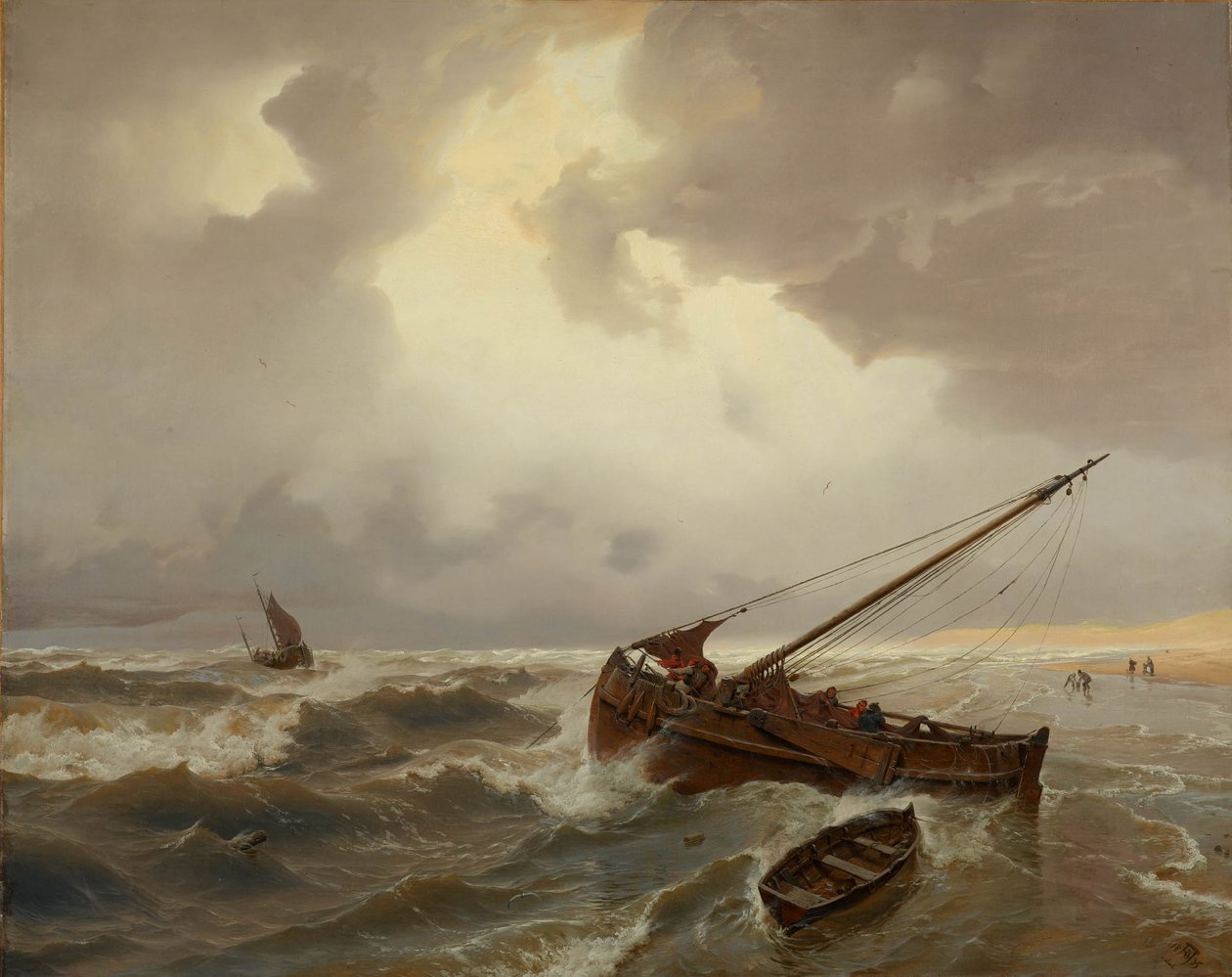 A praia de Scheveningen de Andreas Achenbach