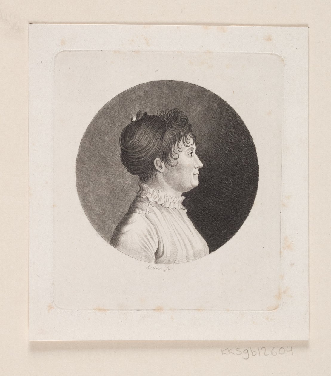 Retrato feminino desconhecido de Andreas Flint