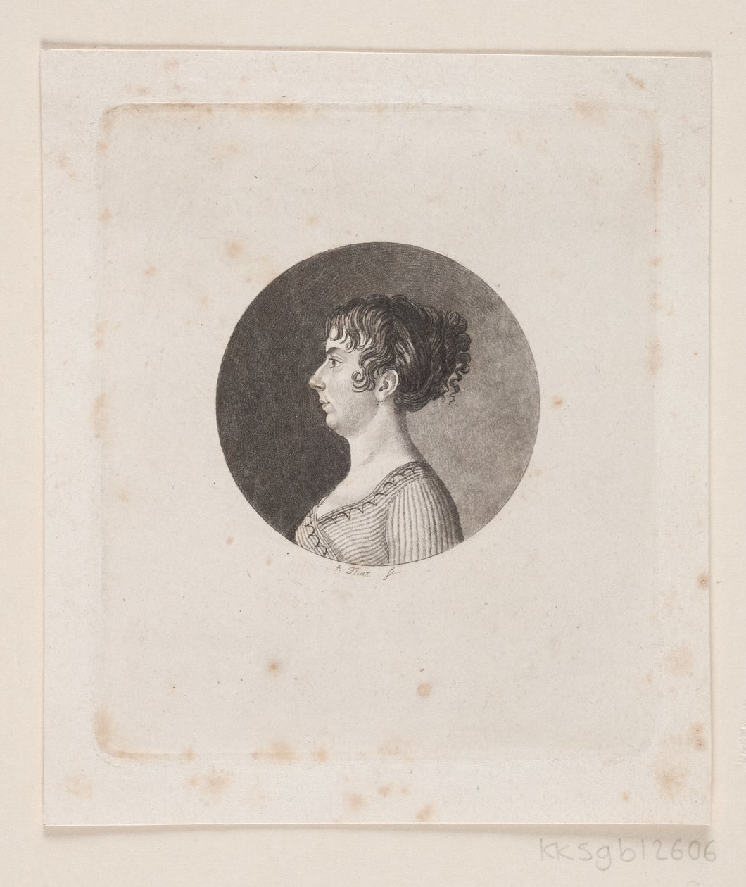 Retrato feminino desconhecido de Andreas Flint