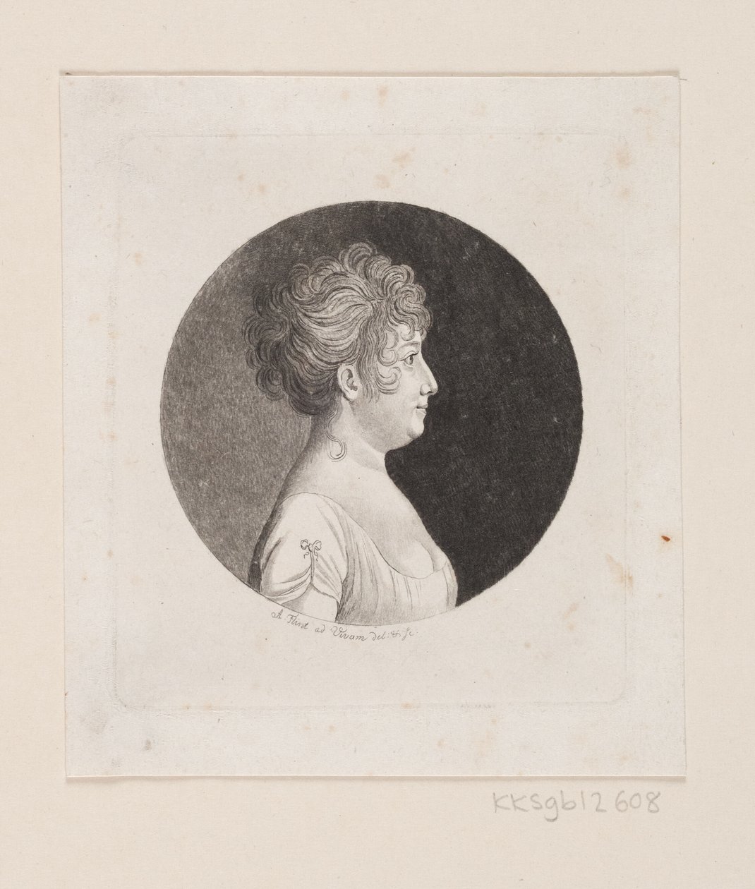 Retrato feminino desconhecido de Andreas Flint