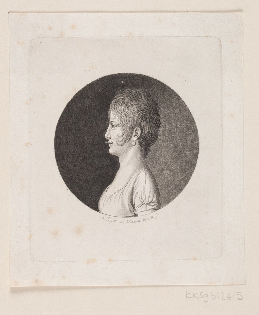 Retrato feminino desconhecido de Andreas Flint