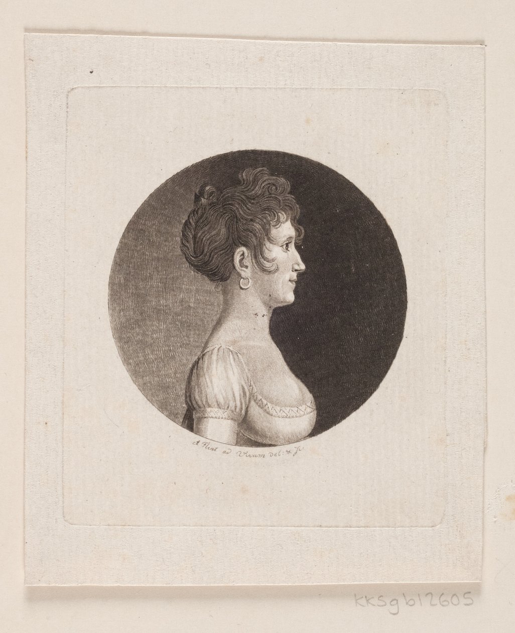 Retrato feminino desconhecido de Andreas Flint