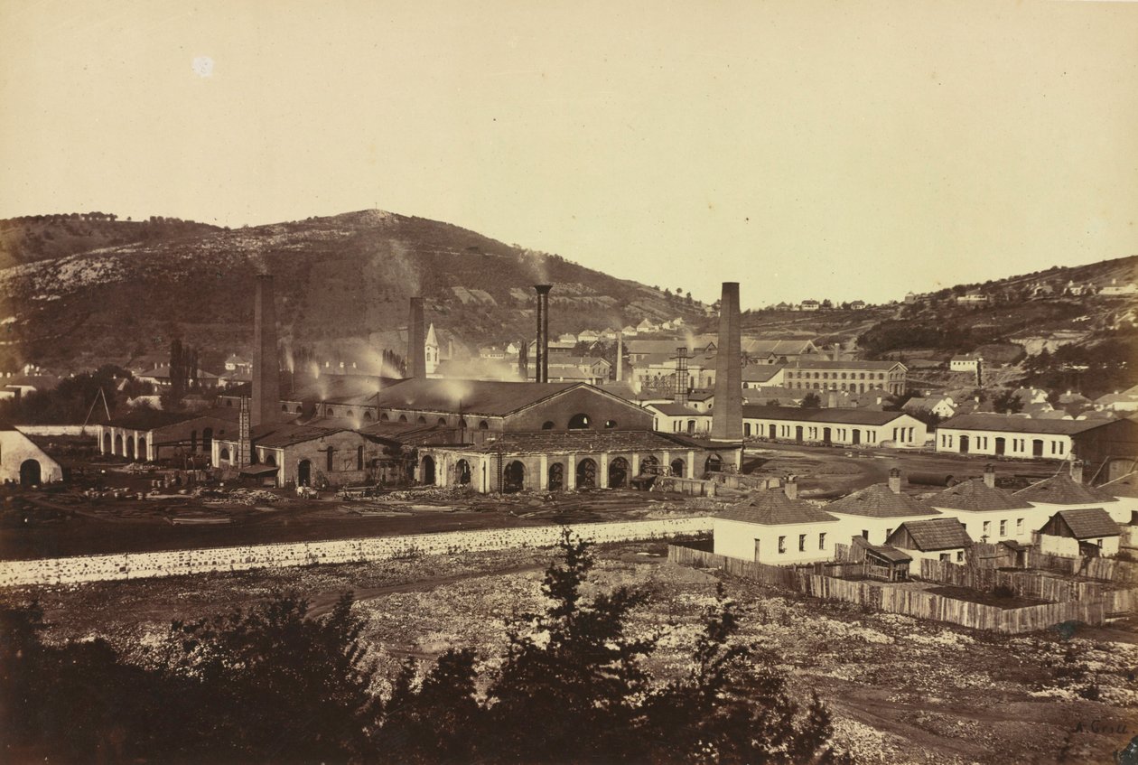 Siderurgia em Reschitza, c. 1860 de Andreas Groll