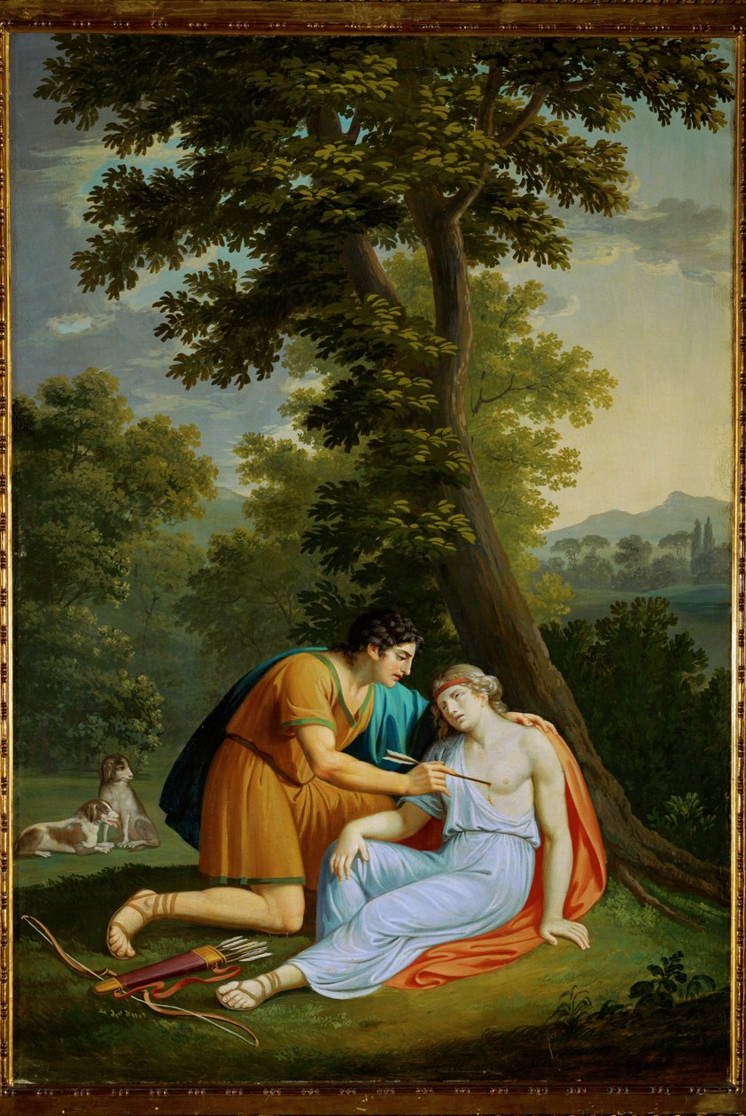 Procris e Cefalos (pintura sobre tela) de Andreas Nesselthaler